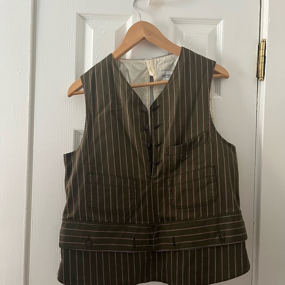 Eastlogue military striped vest, size M